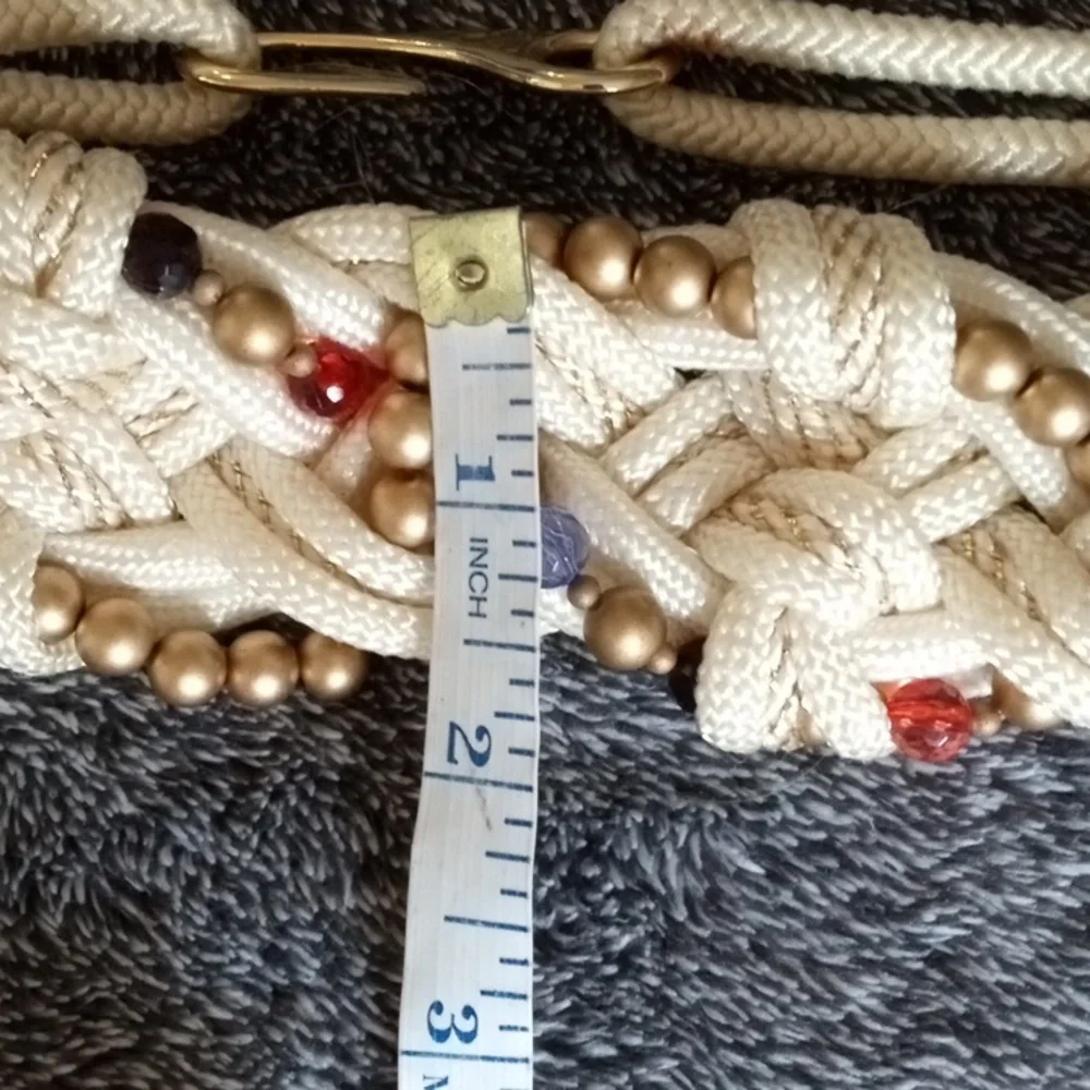 Vintage twisted rope and bead belt